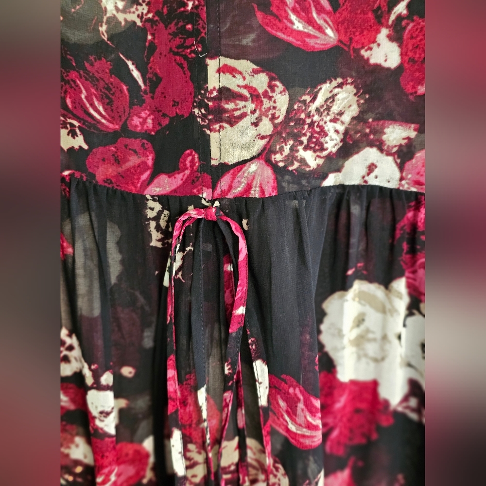 Kate & Mallory sheer floral long length cover up